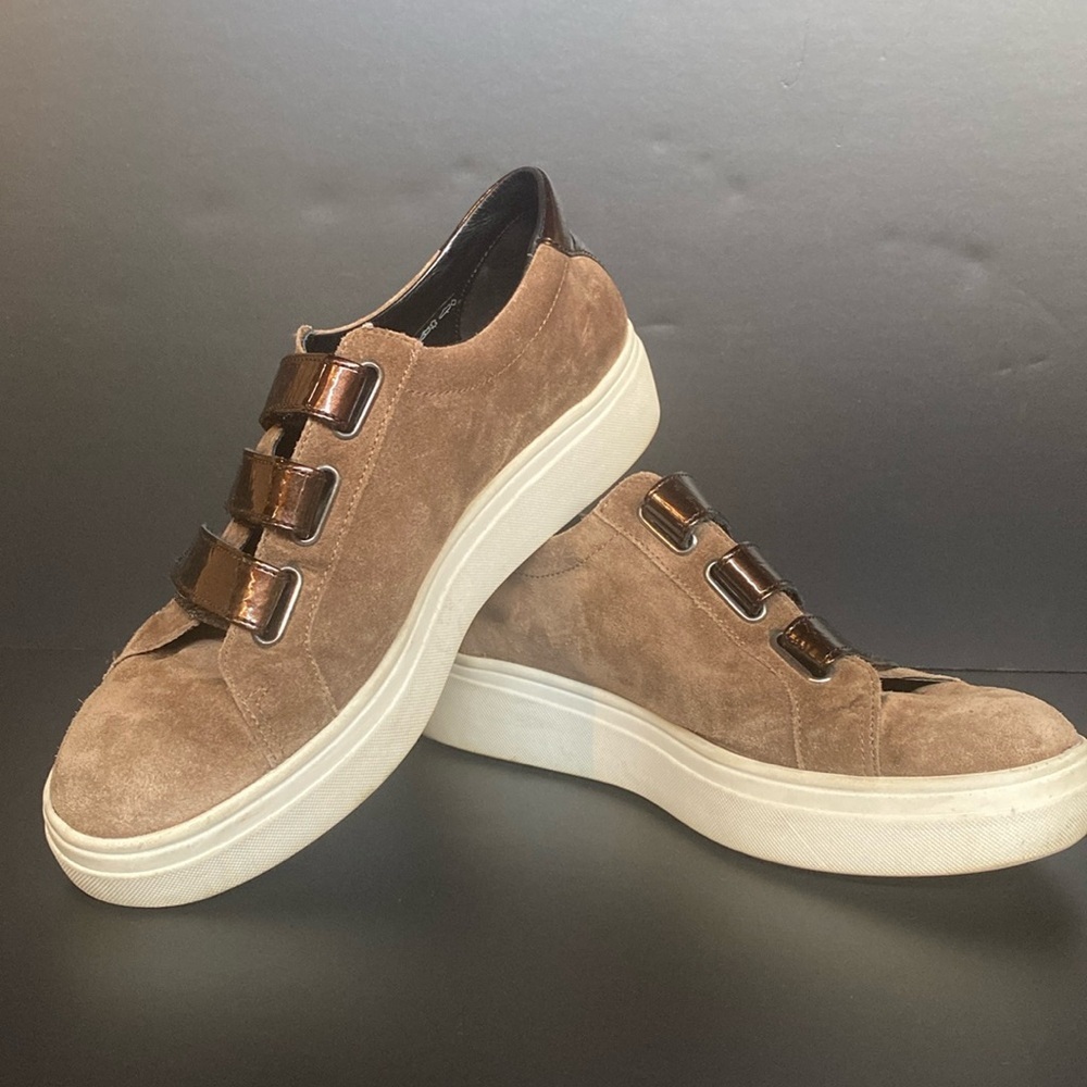 Mephisto Frederica Leather Sneakers Taupe size 7.5